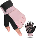Fingerless workout gloves for men and women, lightweight breathable for weightlifting cycling climbing rowing.