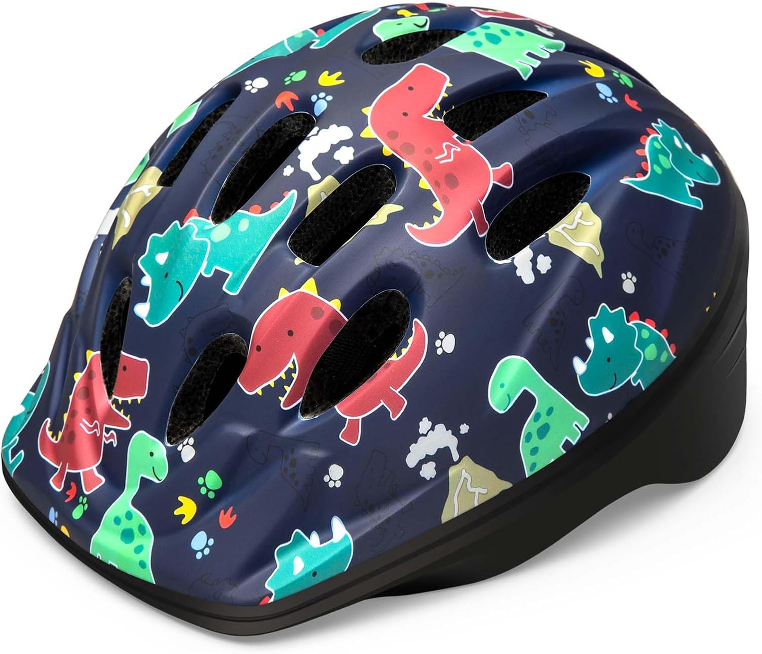 Kids bike helmet, toddler to youth sizes, adjustable, unicorn design, 14 vents, multi-sport.