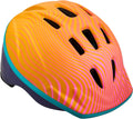 Toddler baby bike helmet, ages 0-5, dial fit adjustment, full padding, extended shell, integrated visor.