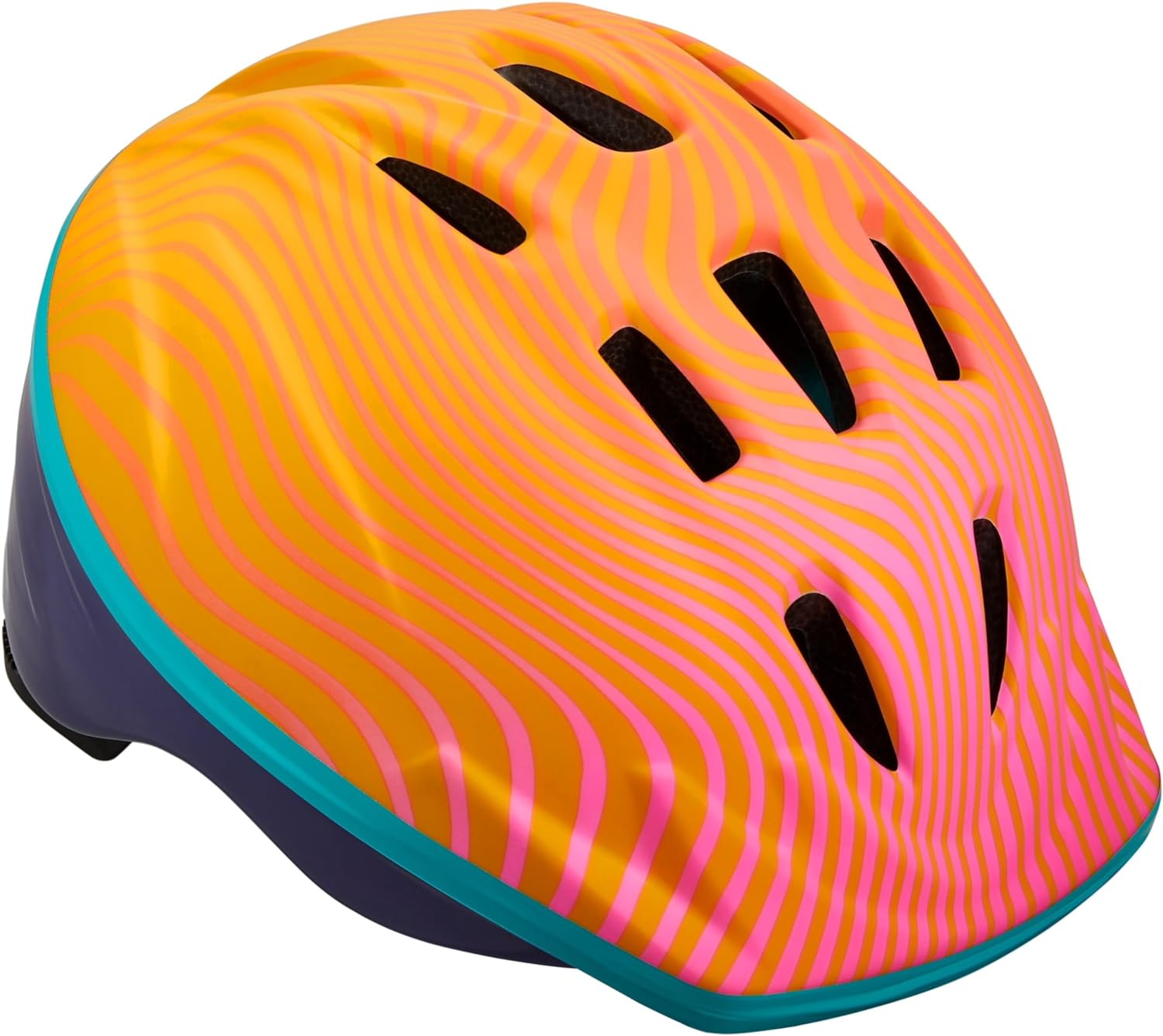 Toddler baby bike helmet, ages 0-5, dial fit adjustment, full padding, extended shell, integrated visor.