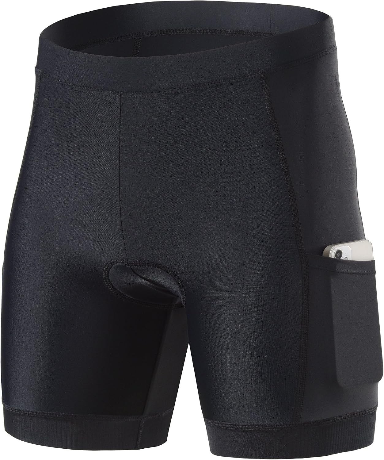 Stretch cargo mountain bike shorts for men, quick-dry water-resistant fabric, 5 secure zip pockets, adjustable waistband.