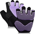Fingerless gym gloves, breathable workout gloves for weightlifting cycling.