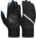 Winter warm gloves, touchscreen cycling thermal windproof non-slip ultralight biking, fleece lining.